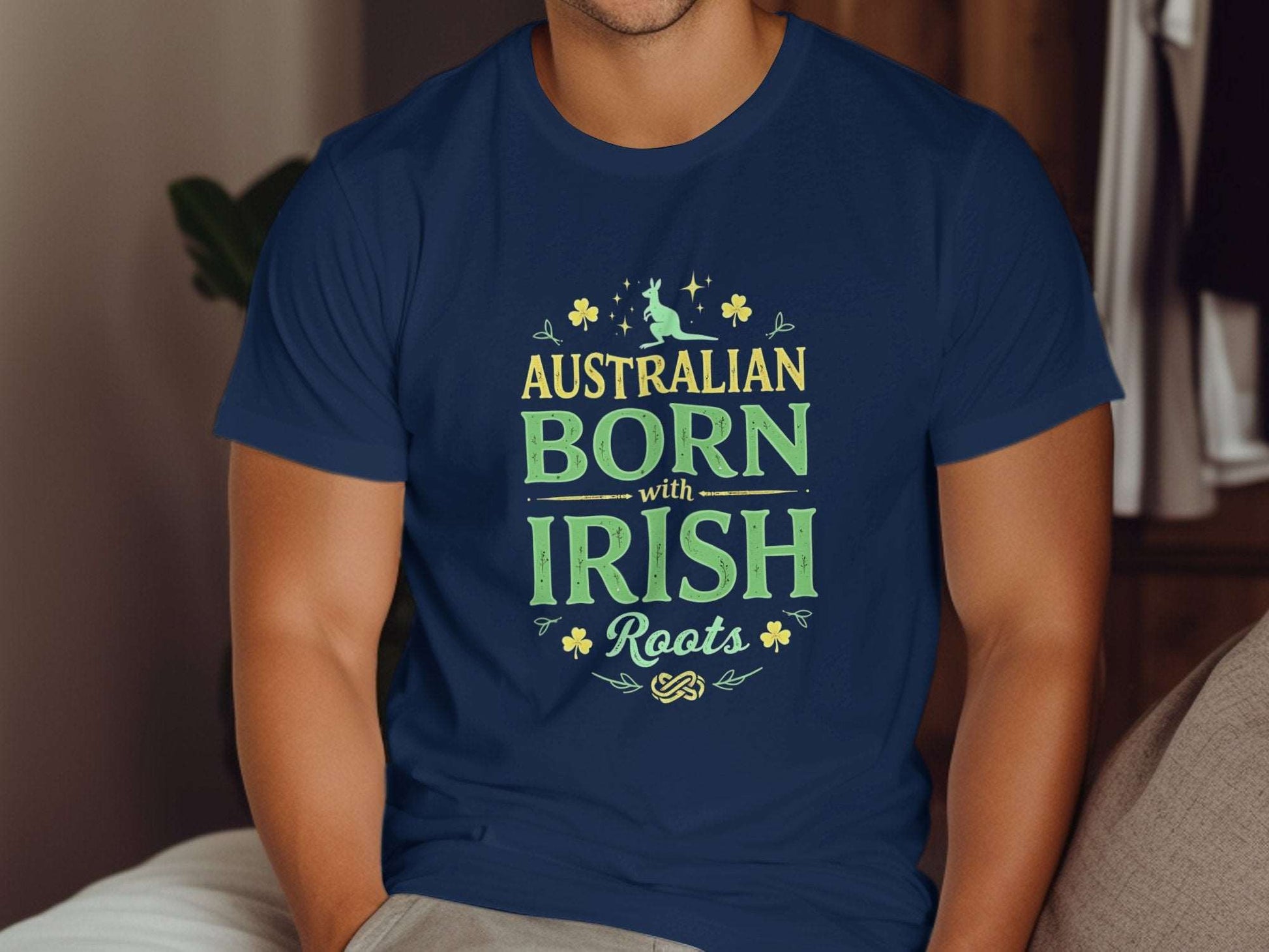 Australian Born with Irish Roots Graphic T-Shirt - Living Stone Gifts