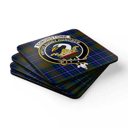 Edmonstone Crest Tartan Clan Pattern Coaster product type