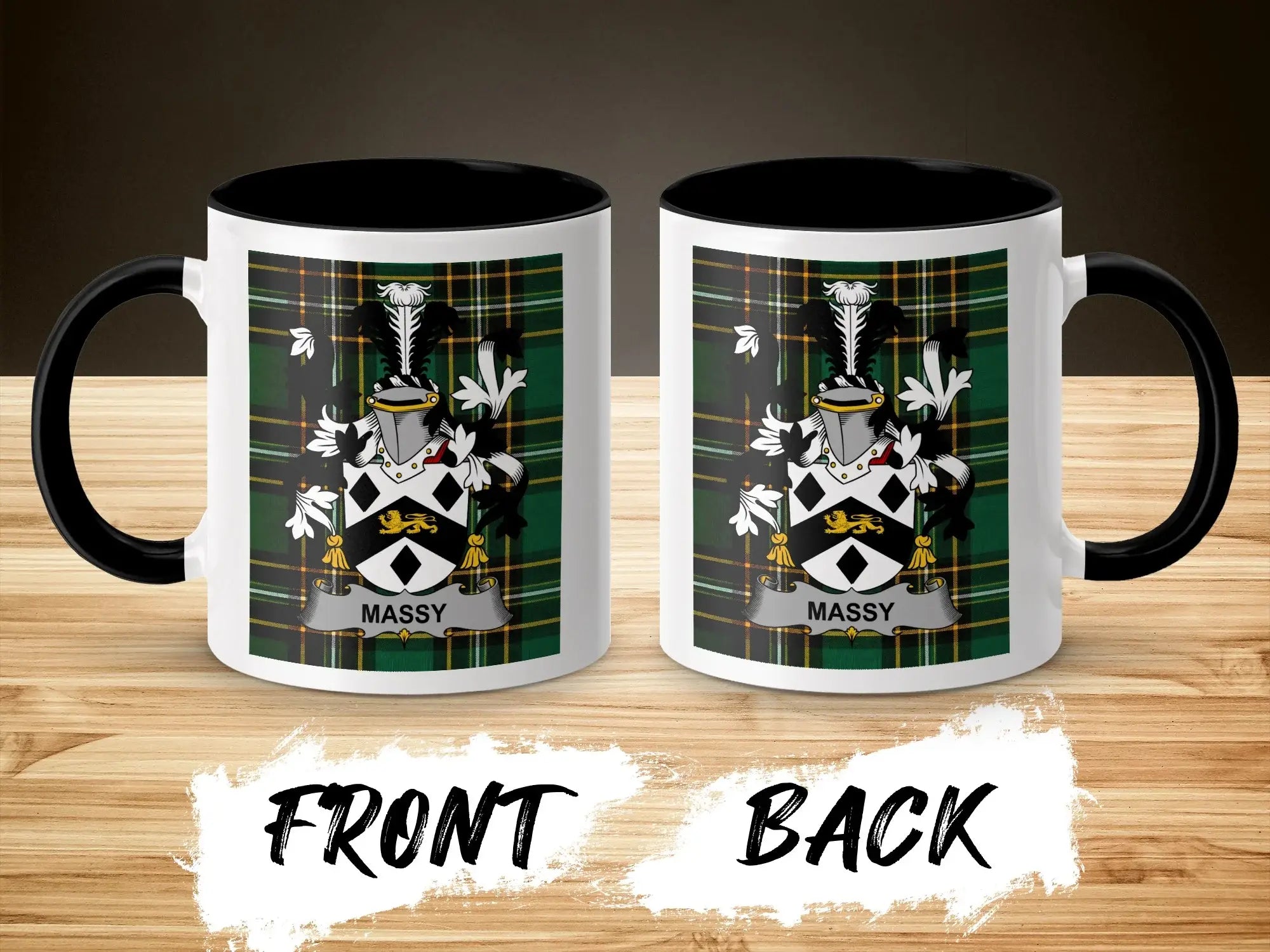 Massy Irish National Tartan ceramic accent mug