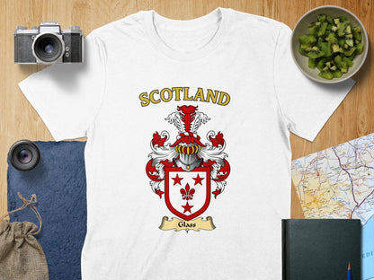 Glass Family Coat Of Arms Heraldic Crest T-Shirt - Celtic Ancestry Gifts