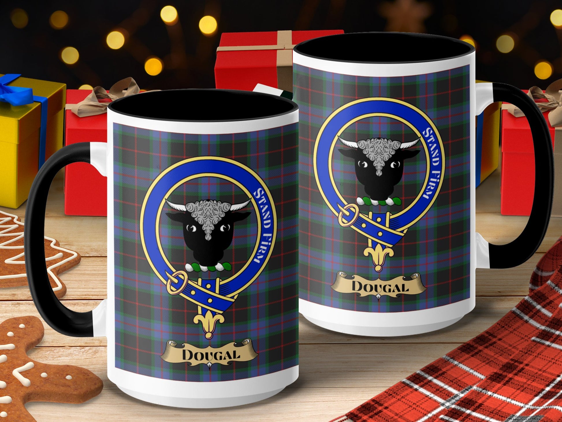 Clan Macdougal Highland Tartan Clan Crest Dougal Mug - Living Stone Gifts