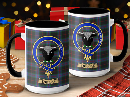 Clan Macdougal Highland Tartan Clan Crest Dougal Mug - Living Stone Gifts