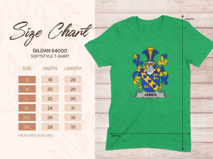 Personalized Green T-Shirt with Custom Family Crest product