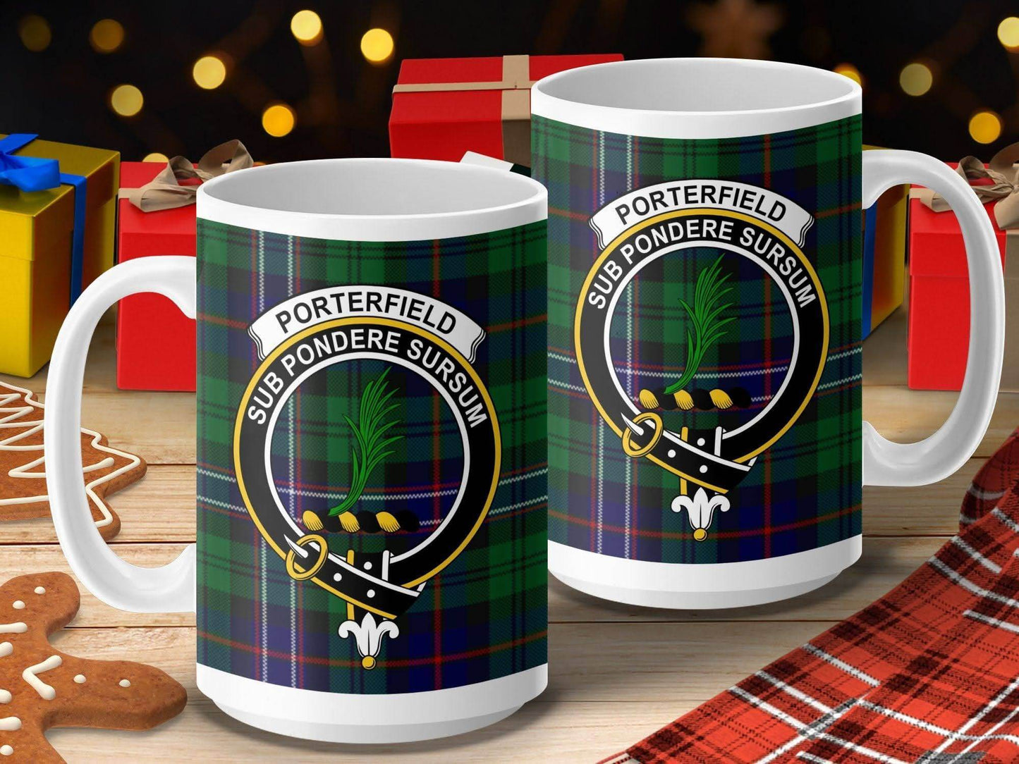 Porterfield Sub Pondere Sursum tartan mug product