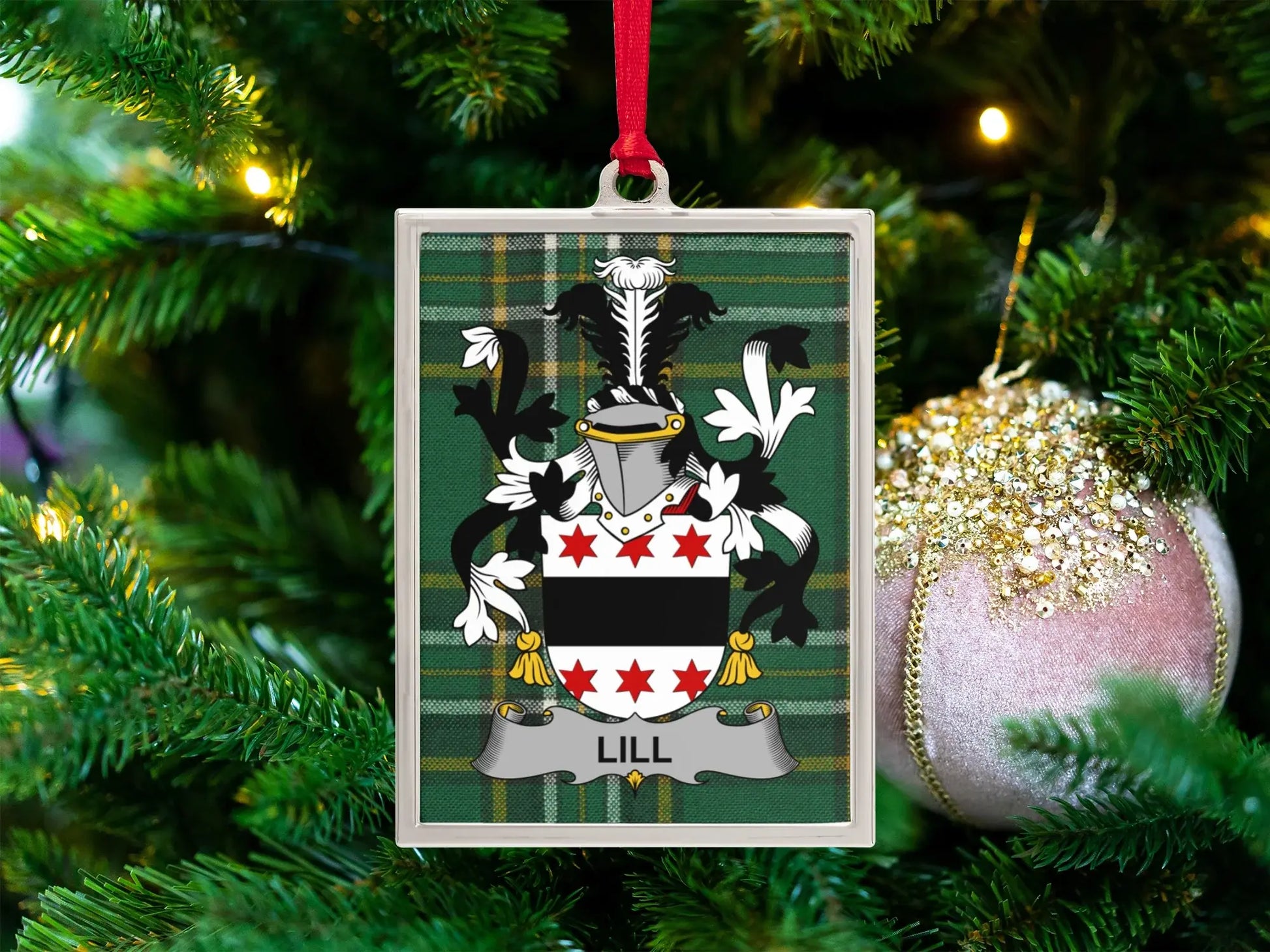 Personalized Family Crest Christmas Ornament product