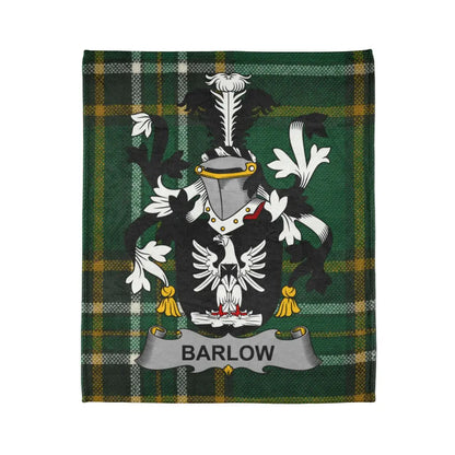 Barlow Family Crest Green Tartan Decorative Blanket product