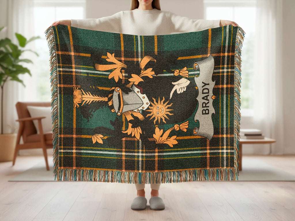 BRADY Crest Plaid Green Orange Family Heritage Product Type