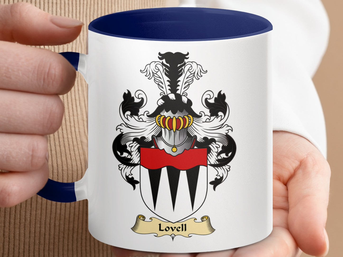 Clan Lovell Coat of Arms Crest Family Emblem Accent Mug - Living Stone Gifts