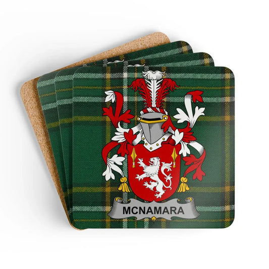 McNamara Family Crest Plaid Coaster Set product type