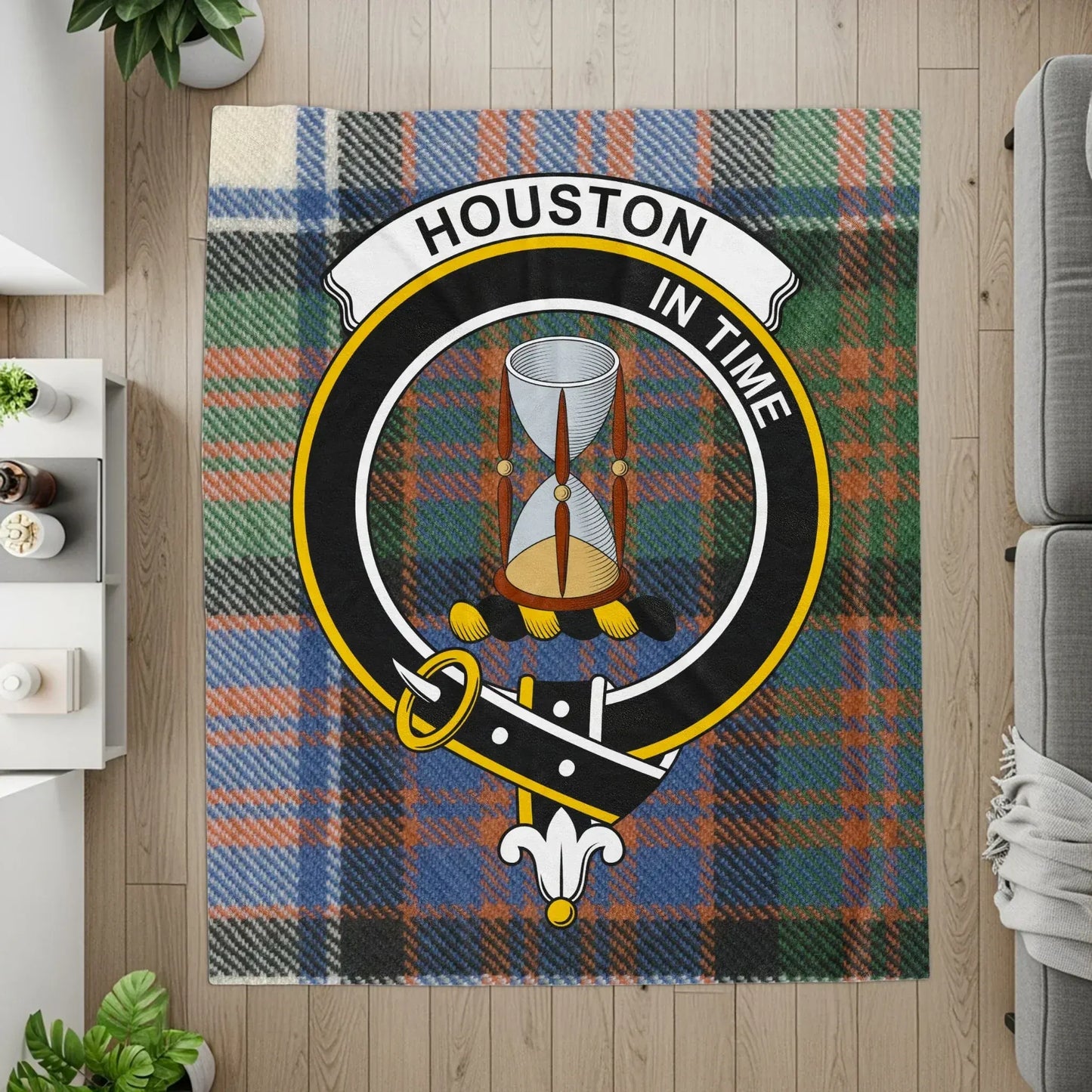 Houston In Time Tartan Patterned Rug product
