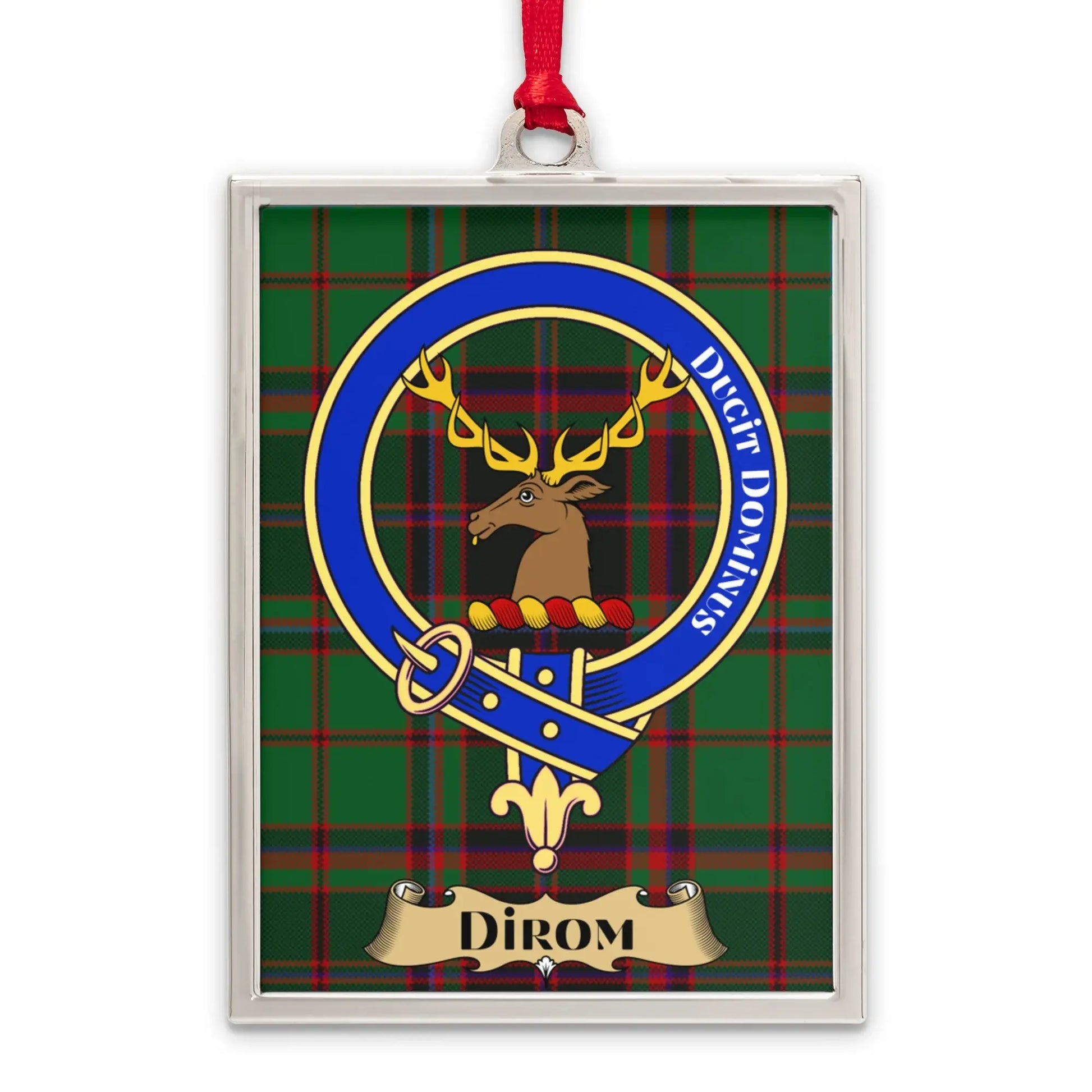 Dirom Clan Crest Badge Plaid Tartan Decorative Ornament product type