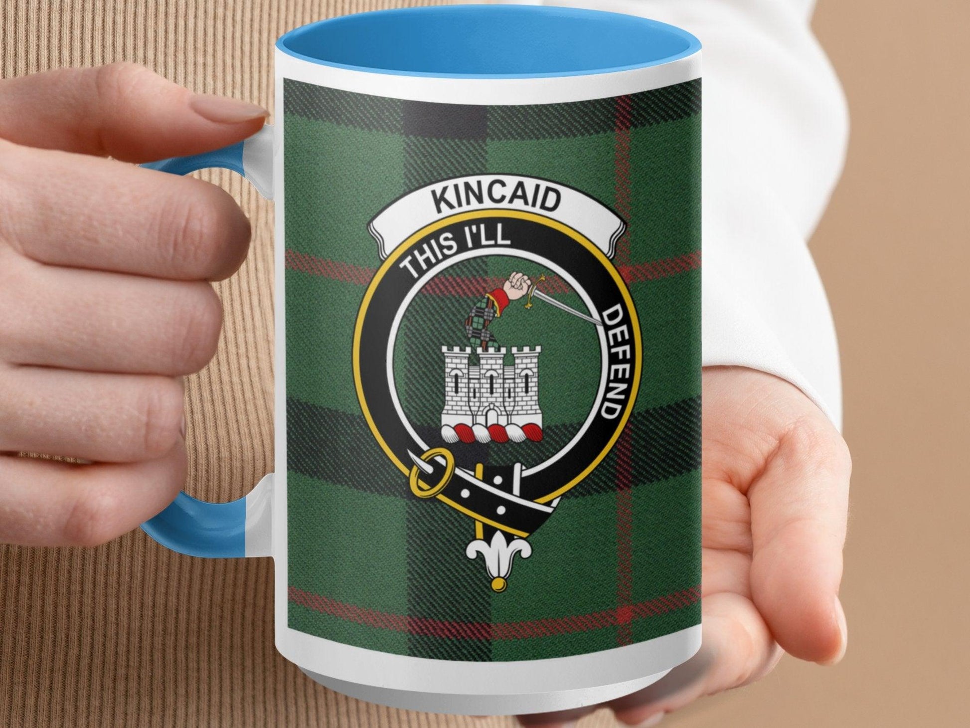 Scottish Clan Kincaid Tartan Crest Plaid Gift Mug - Living Stone Gifts