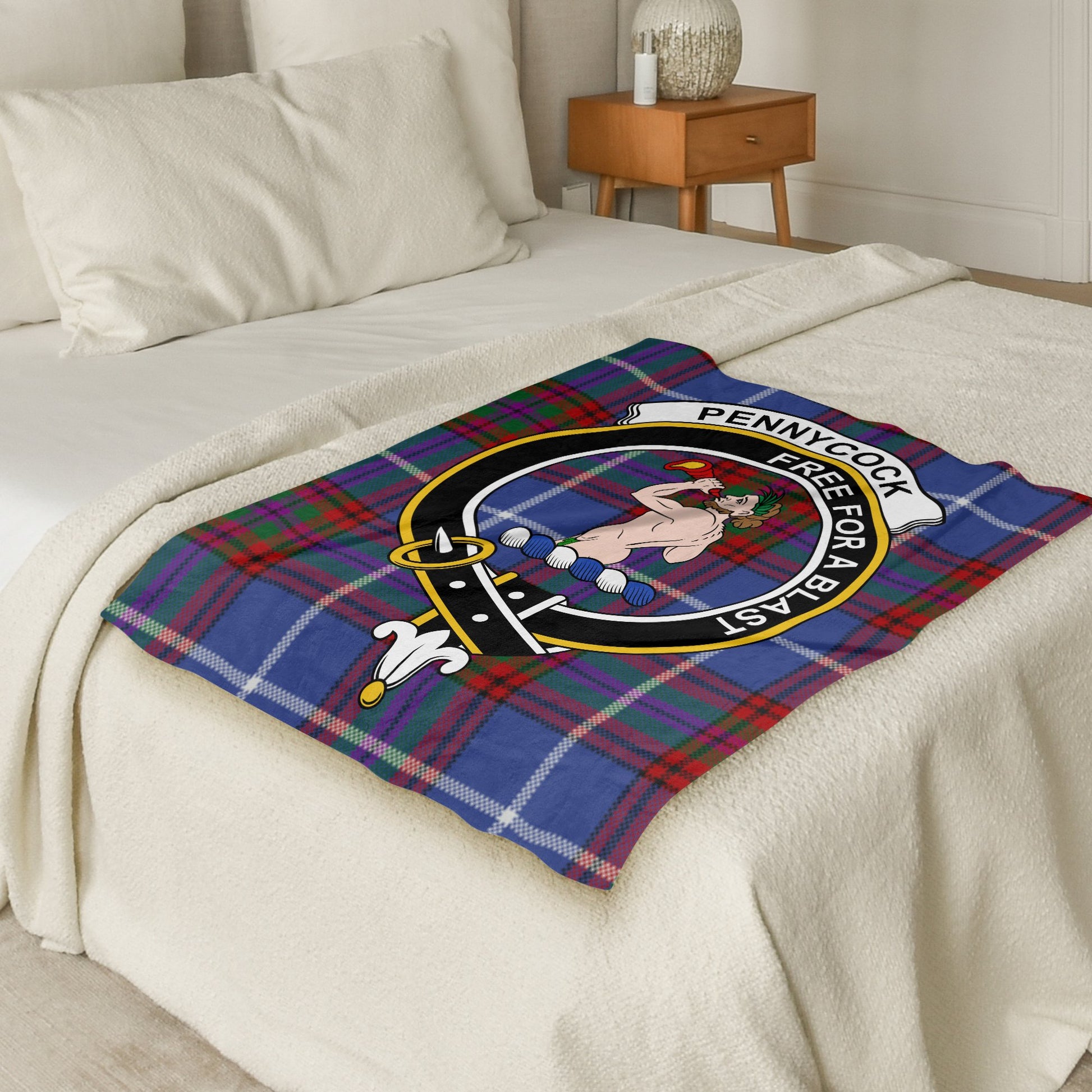 Scottish Clan Pennycock Tartan Throw Blanket - Living Stone Gifts