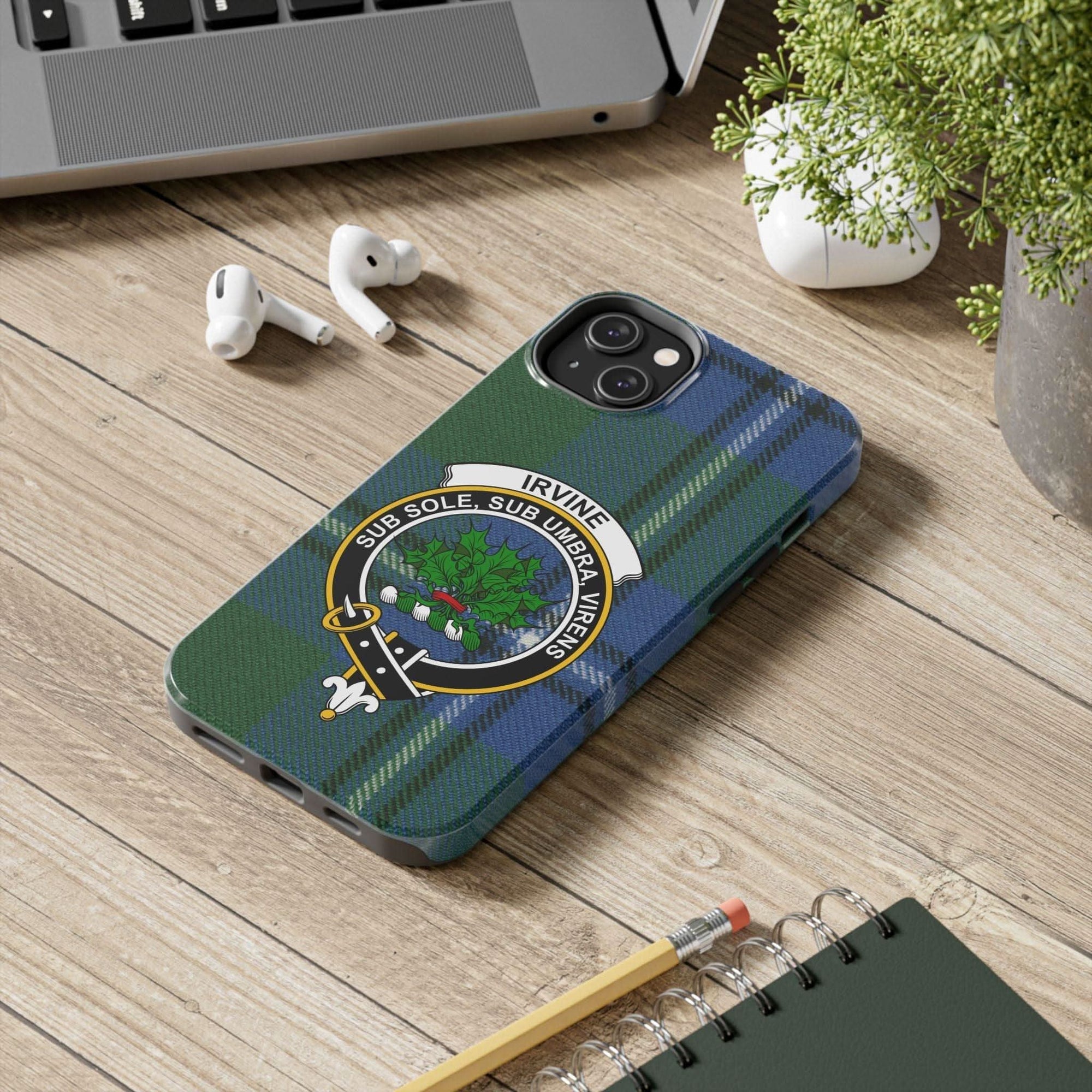 Irvine Clan Scottish Tartan Cell Phone Case - Celtic Ancestry Gifts