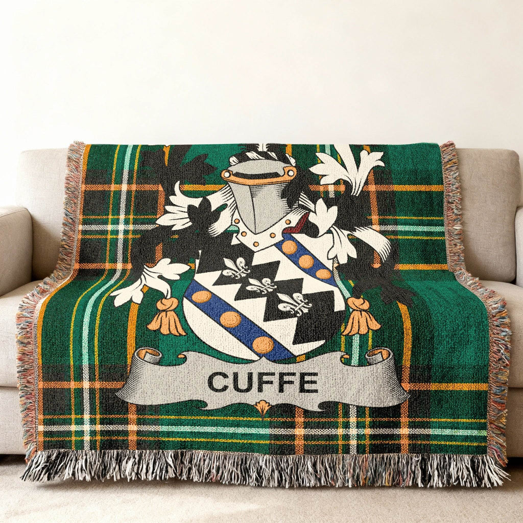 Cuffe Family Clan Crest Tartan Green Plaid Blanket product type