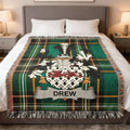 Drew Clan Crest Green Tartan Blanket product type