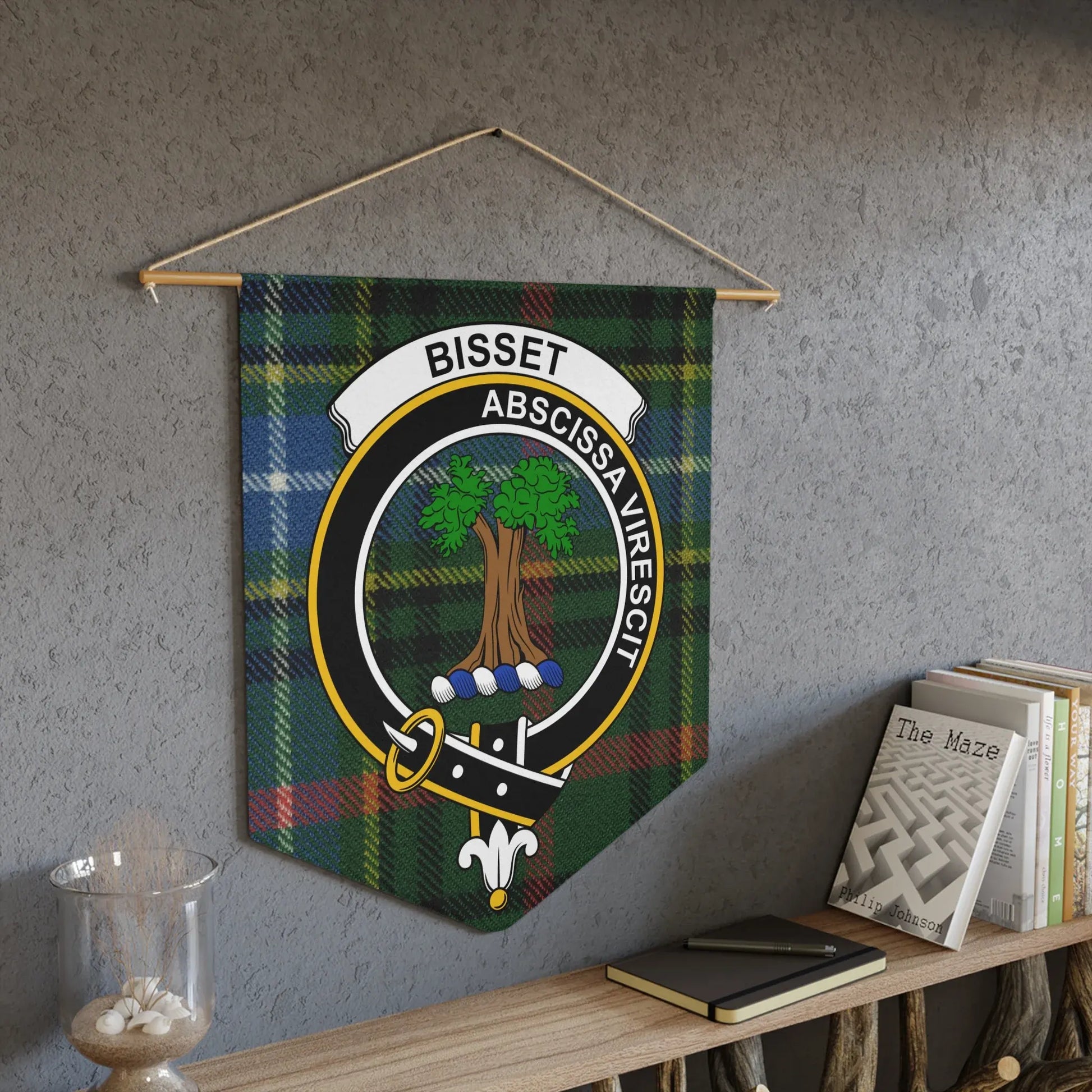 Bisset Family Clan Crest Tartan Wall Banner product
