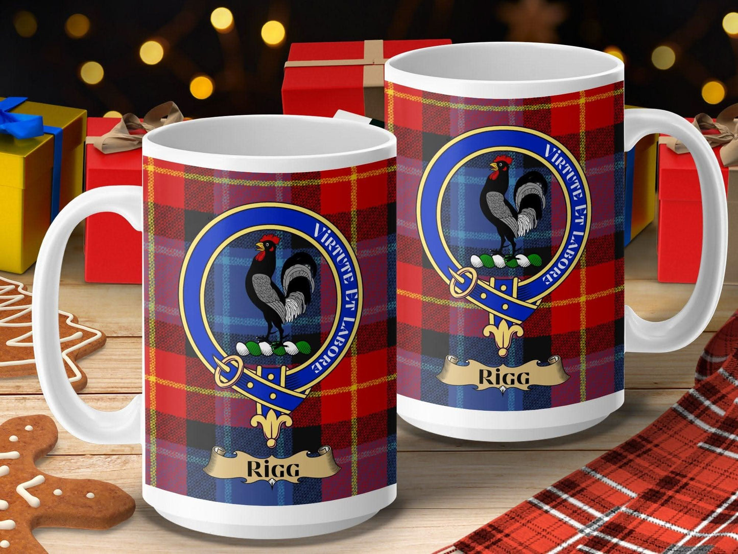Custom Clan Rigg Crest Tartan Plaid Mug product