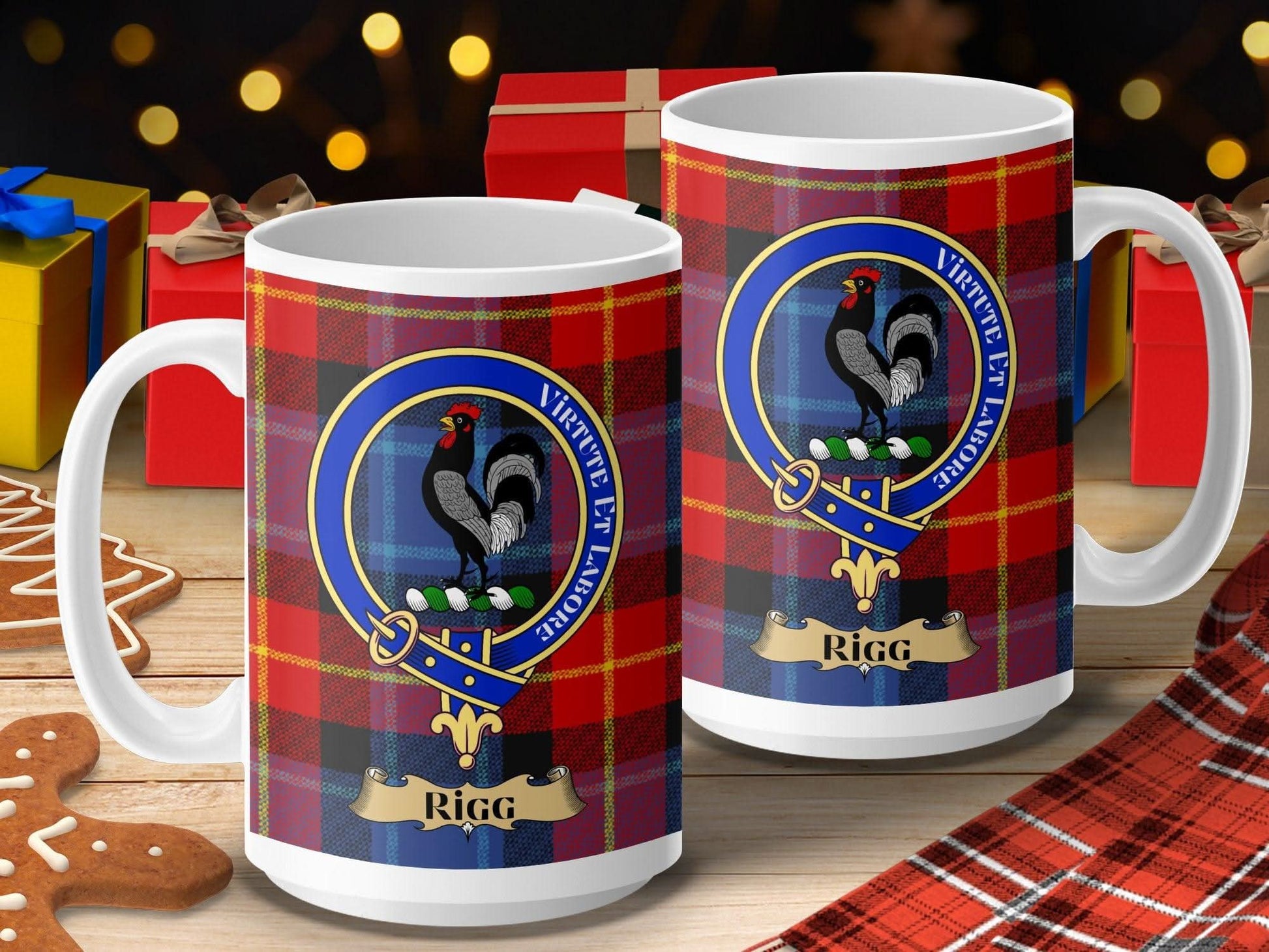 Custom Clan Rigg Crest Tartan Plaid Mug product
