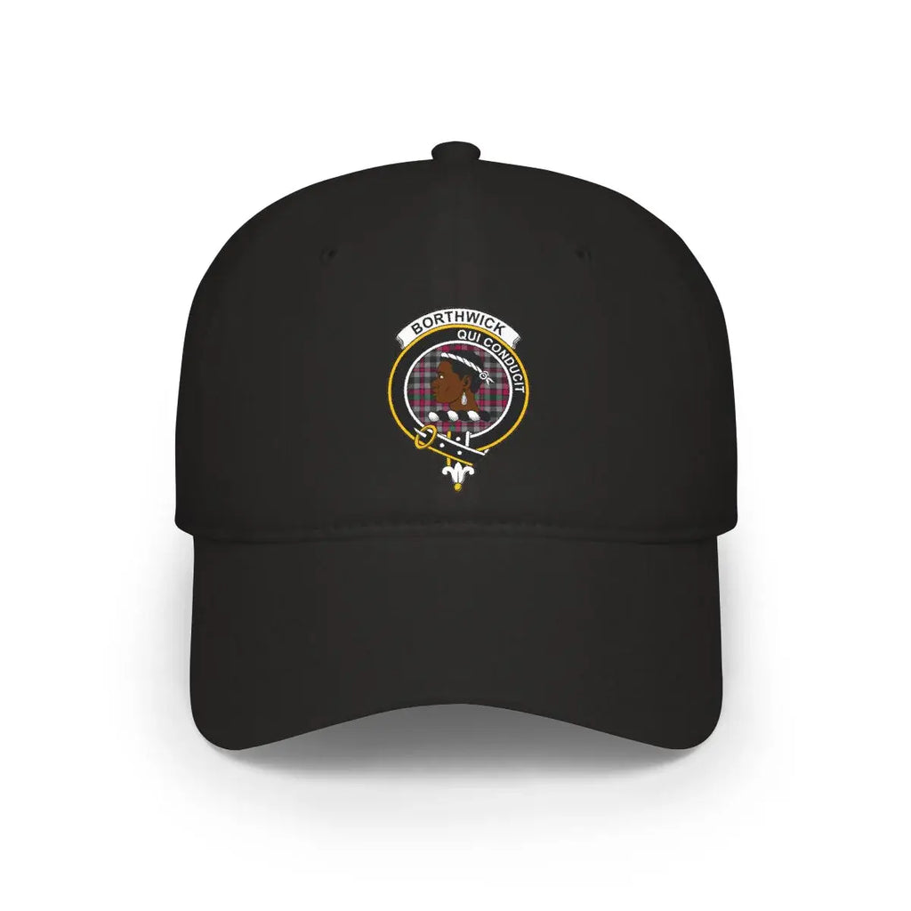 Borthwick Qui Conduit Embroidered Black Cap Hat
