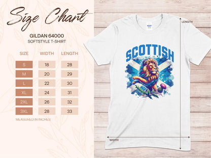 Vibrant Scottish Lion with Flag Design T-Shirt - Living Stone Gifts