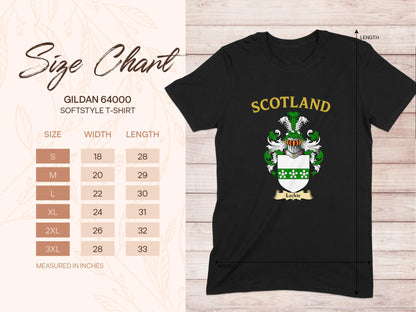 Scotland T-Shirt with Family Crest design product type