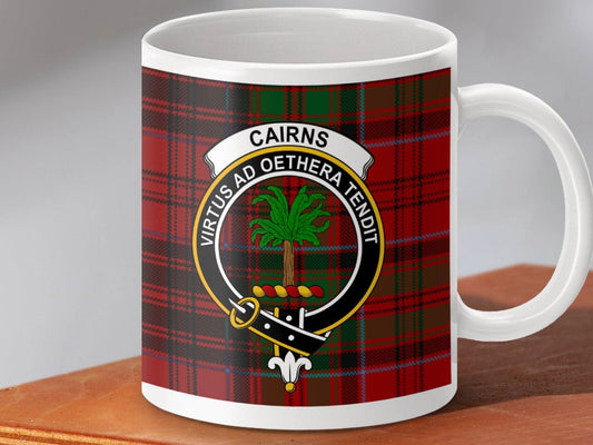 Cairns Family Crest Tartan Coffee Mug product