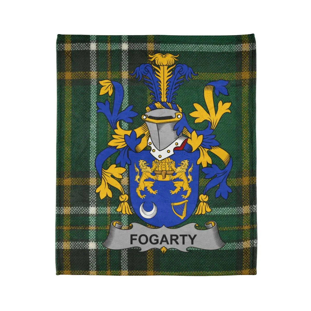 Fogarty Family Crest Shield Printed Blanket product