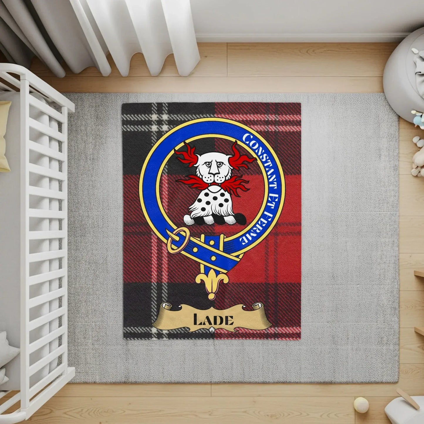 Customizable Scottish Tartan Plaid Family Crest Rug product