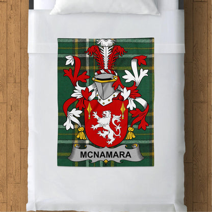 McNamara Surname Irish Tartan Throw Blanket - Living Stone Gifts