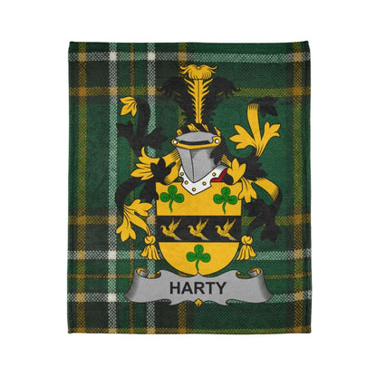 Harty Family Crest Green and Yellow Emblem Product