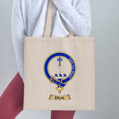 Deas Clan Crest Scottish Design Tote Bag - Living Stone Gifts