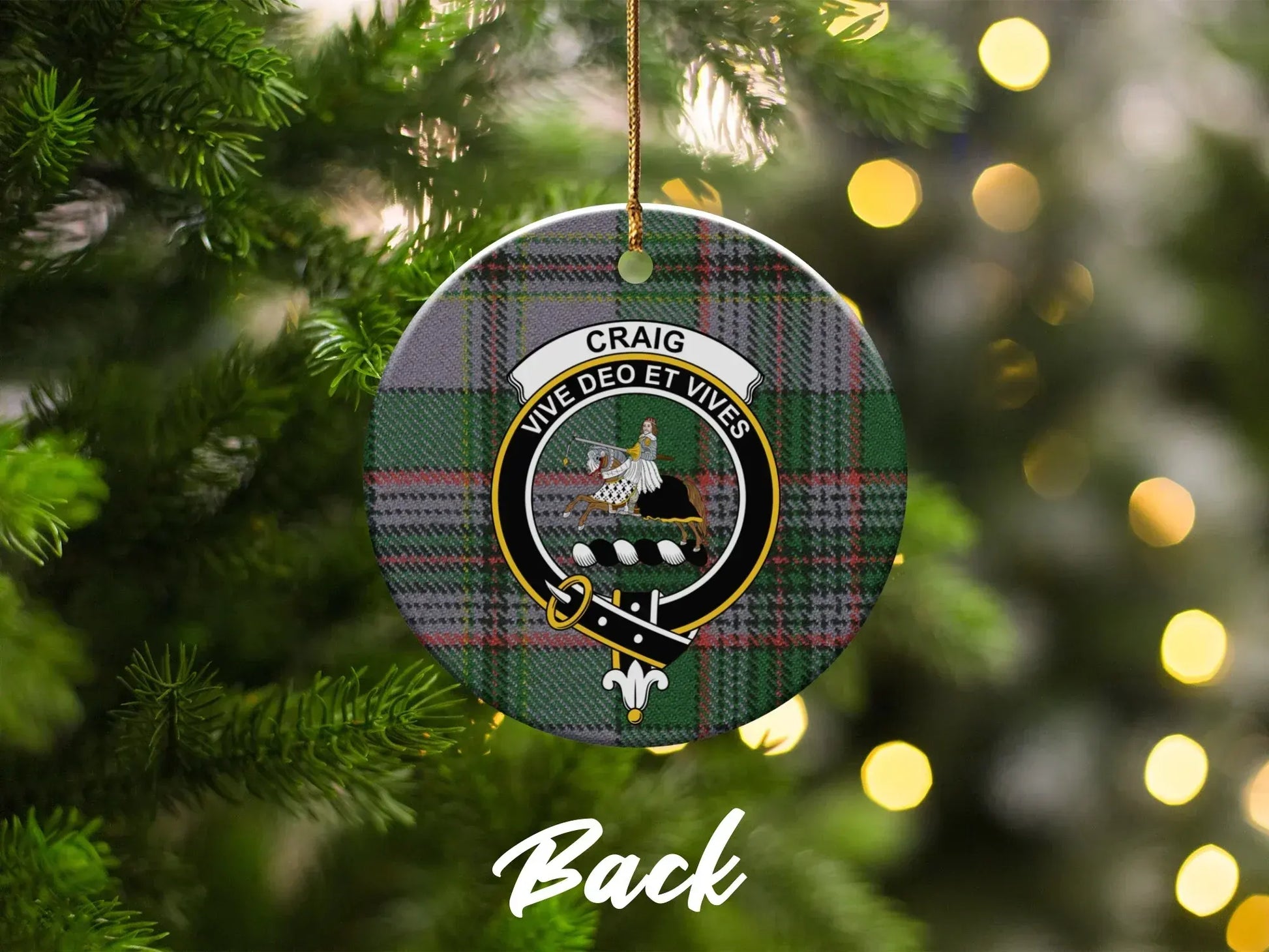 Craig Vive Deo Et Vives Back Christmas Ornament product type