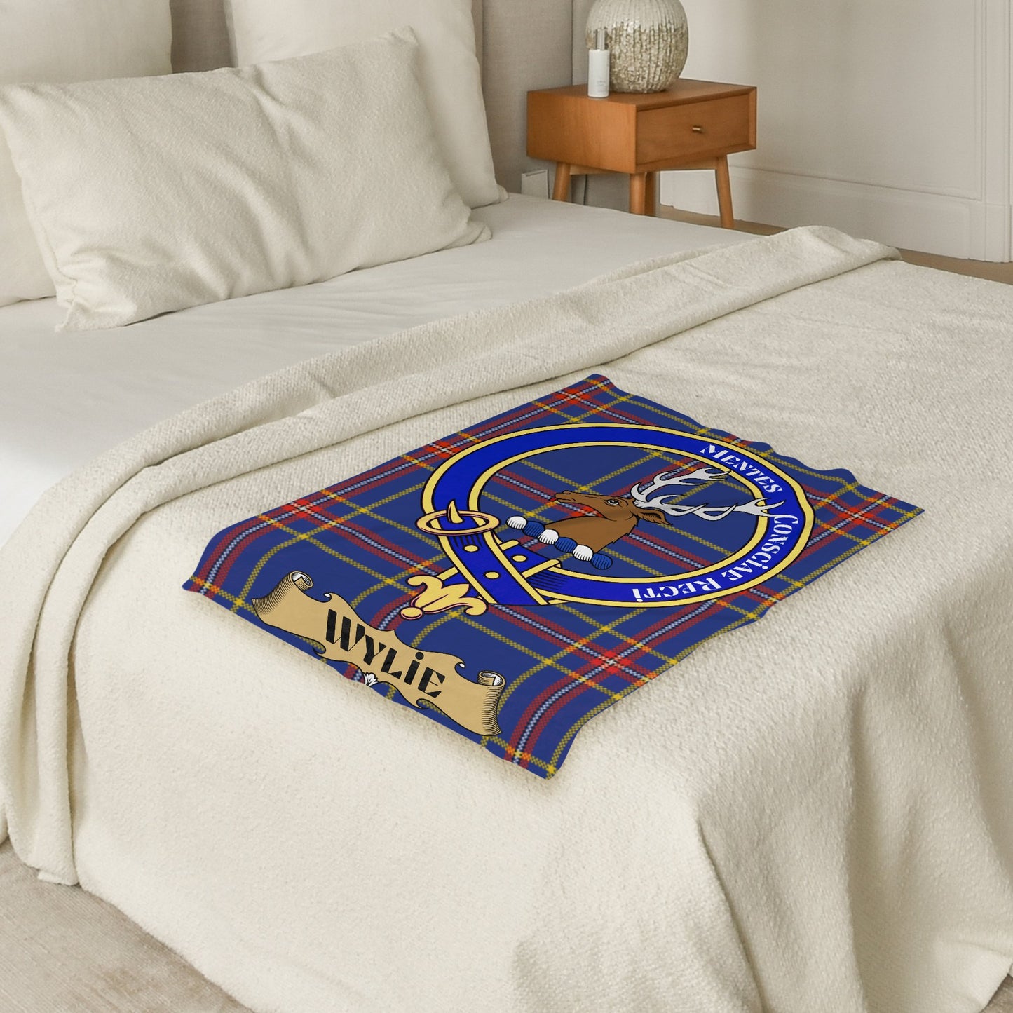 Scottish Clan Wylie Tartan Throw Blanket - Living Stone Gifts