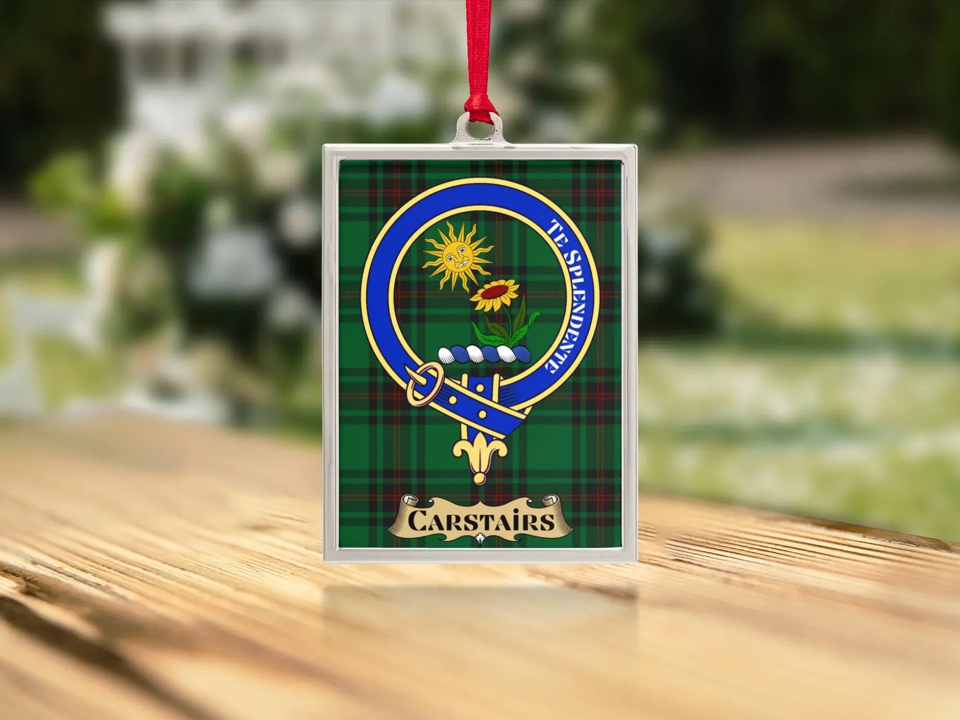 Family Crest Tartan Personalized Hanging Ornament product type