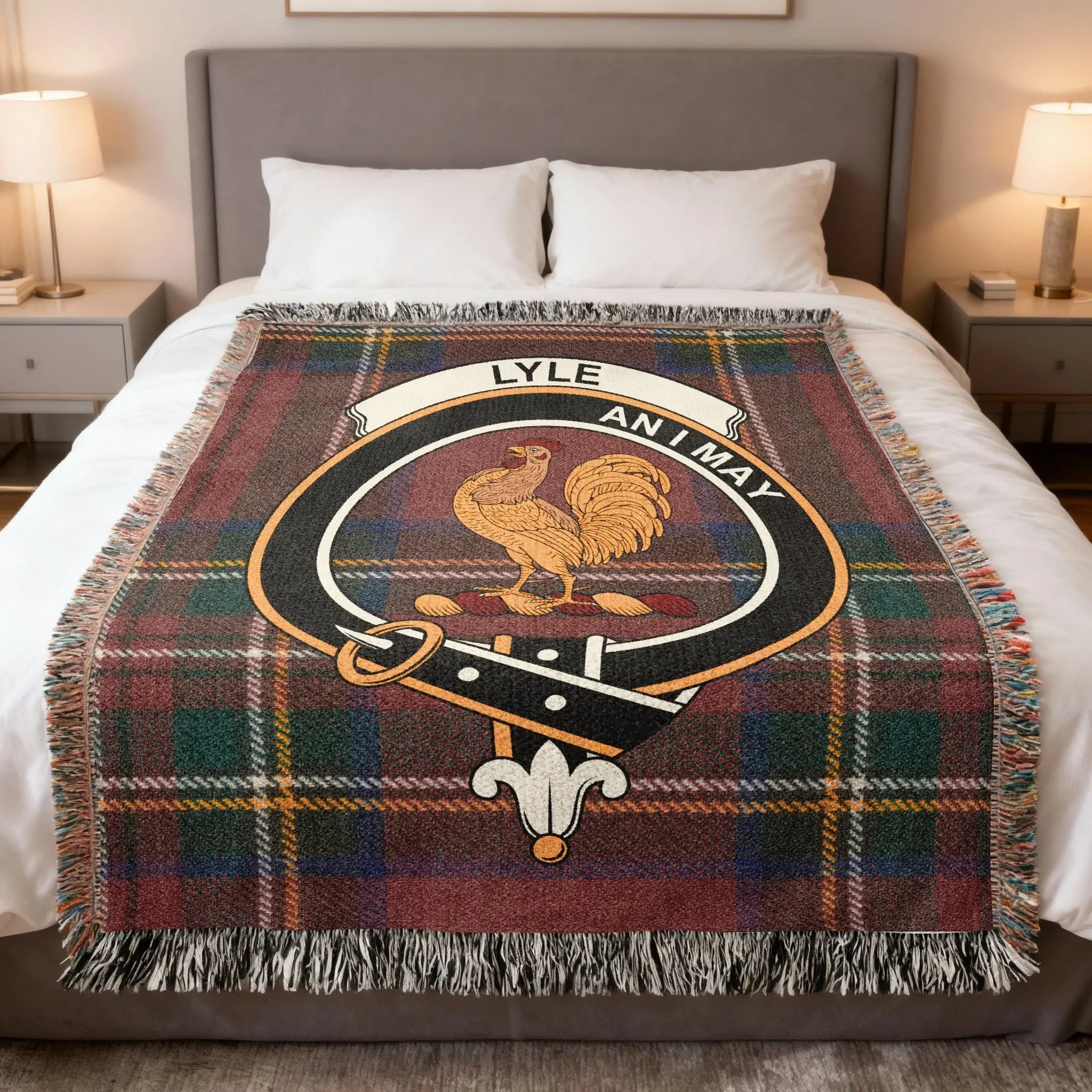 Lyle An I May Clan Crest Tartan Blanket Product