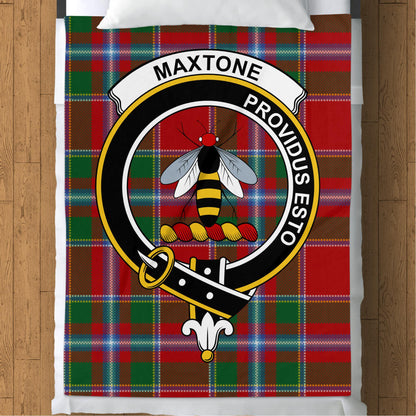 Scottish Clan Maxtone Tartan Throw Blanket - Living Stone Gifts