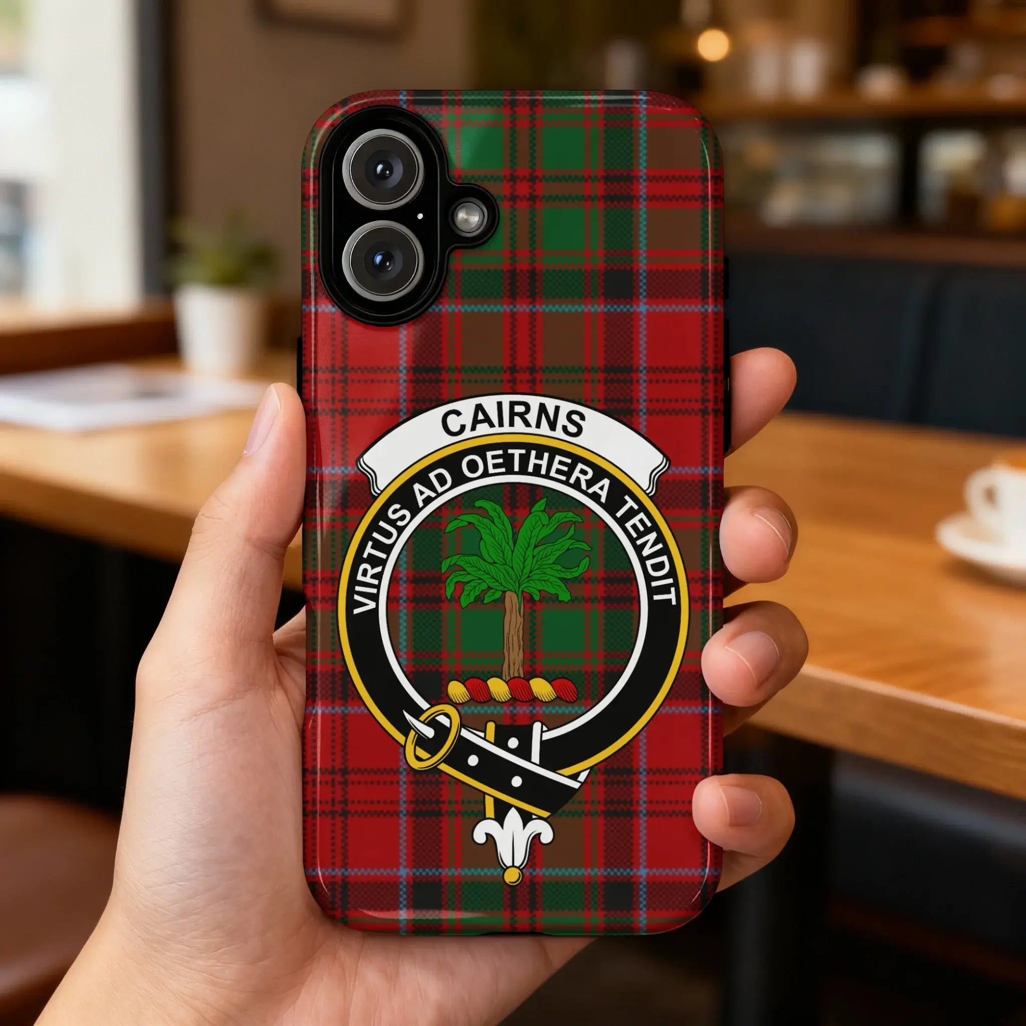 Cairns Tartan Crest Design Phone Case Cover