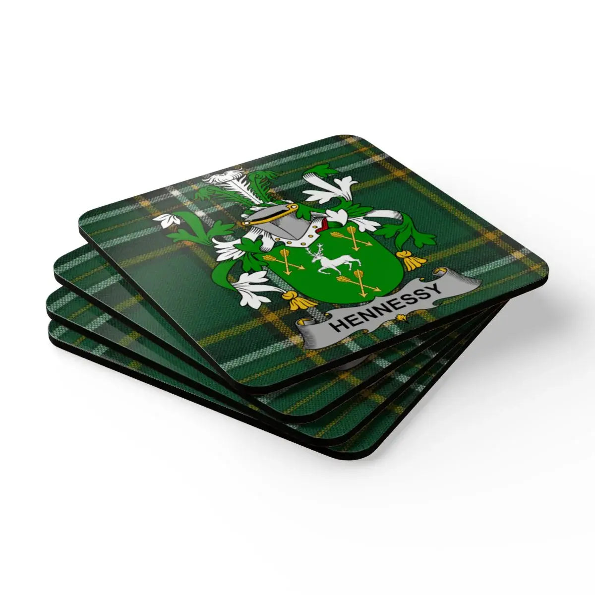 Hennessy Clan Family Crest Coaster Set product type