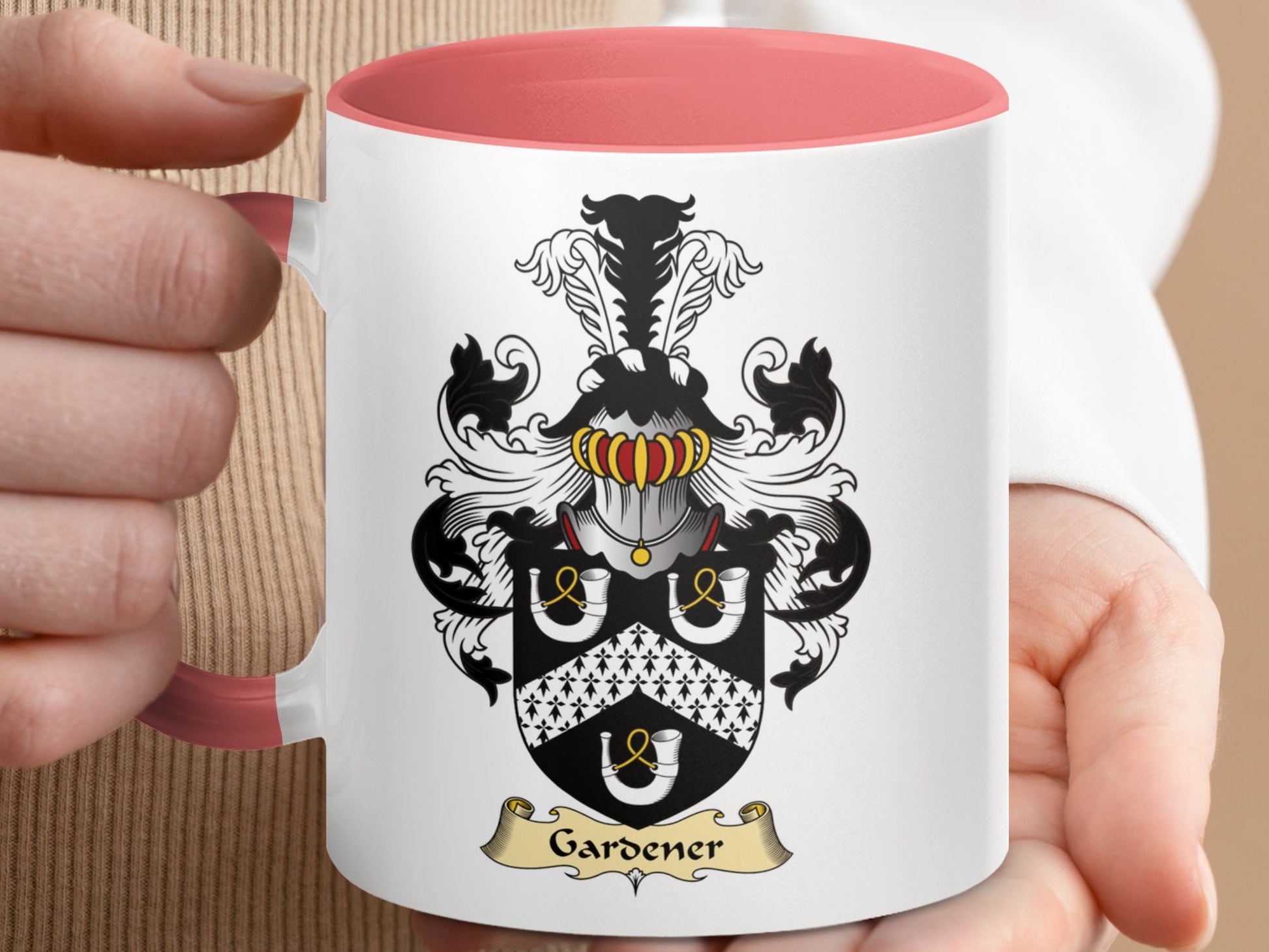 Clan Gardner Scottish coat of arms accent coffee Mug - Living Stone Gifts