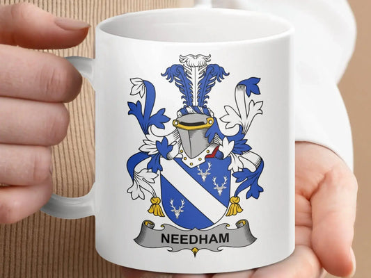 Needham Family Crest Colorful Design Mug - Celtic Ancestry Gifts