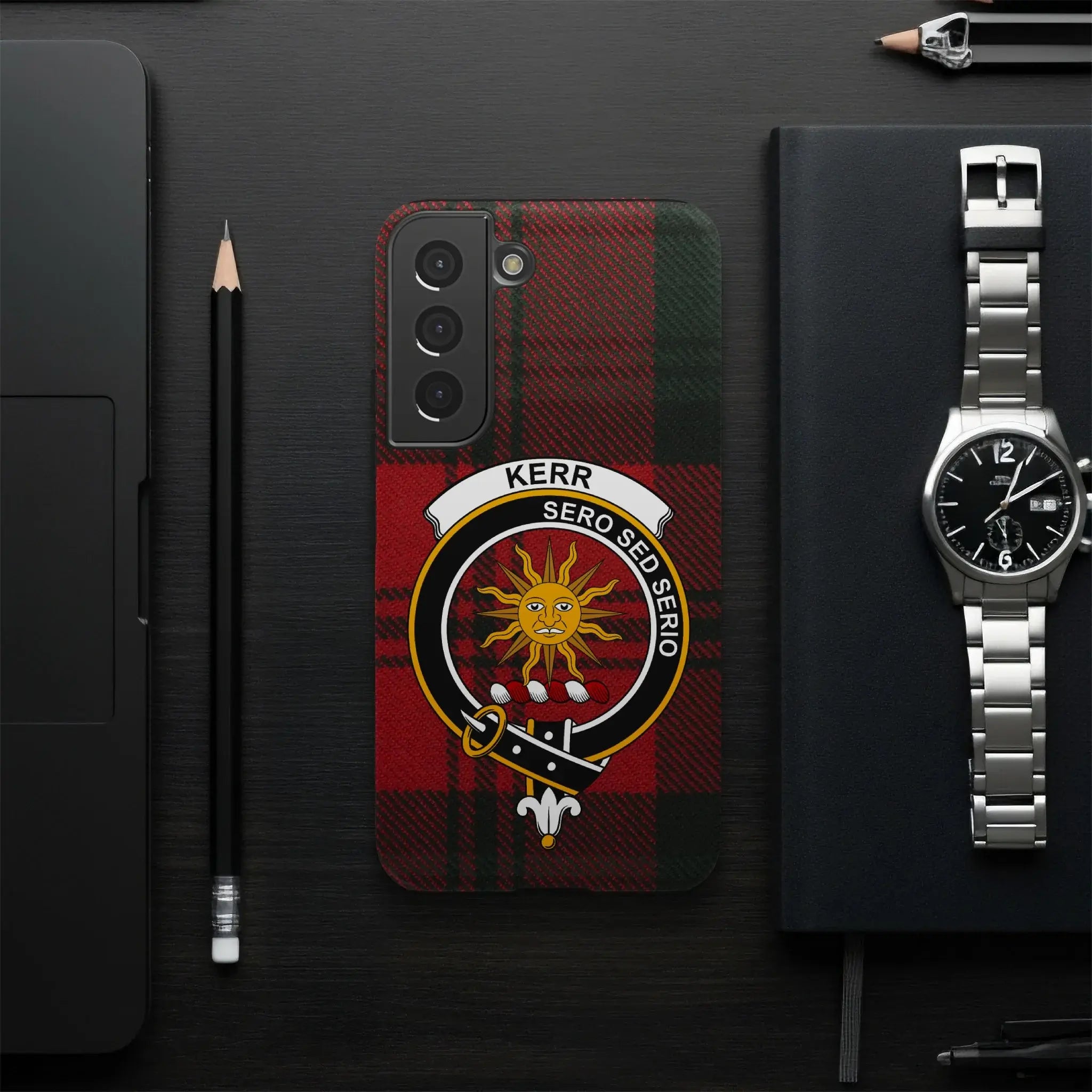 Kerr tartan Sero Sed Serio custom phone case — slim profile, precise port cutouts