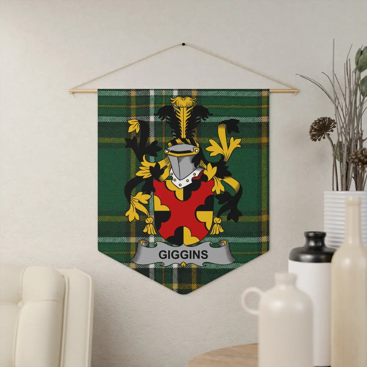 GIGGINS Coat of Arms Tartan Wall Hanging Decor product