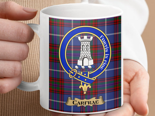 Louis In Armis Clan Carfrae Scottish Tartan Mug - Living Stone Gifts