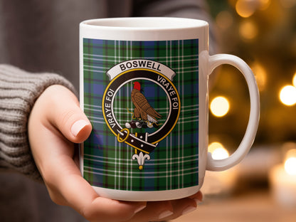 Scottish Clan Boswell Proud Crest Design Mug - Living Stone Gifts