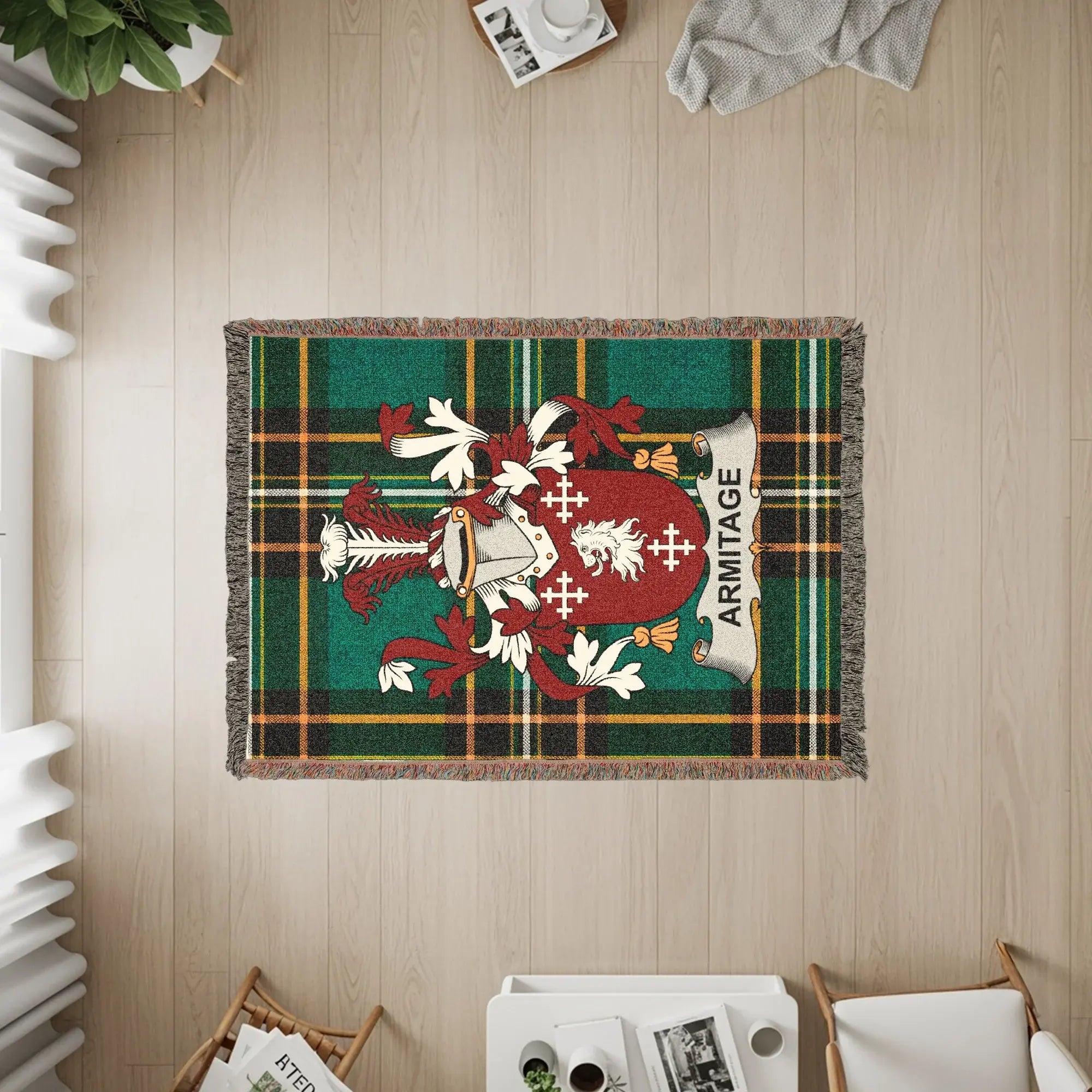 Armitage Crest Green Tartan Throw product type