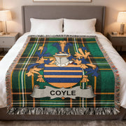 Coyle Irish Woven Blanket | Donegal Family Crest Throw