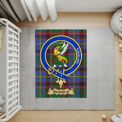 Scottish Clan Crest Tartan Rug Vibrant Decorative product