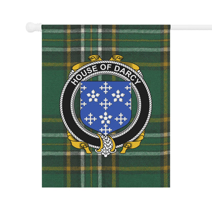 House of Darcy Green Plaid with Crest banner