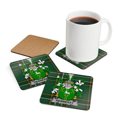 Personalized Hennessy Family Crest Coasters product type